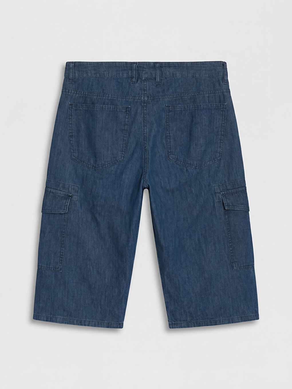 Yeşil Regular Fit Erkek Jean Şort-1