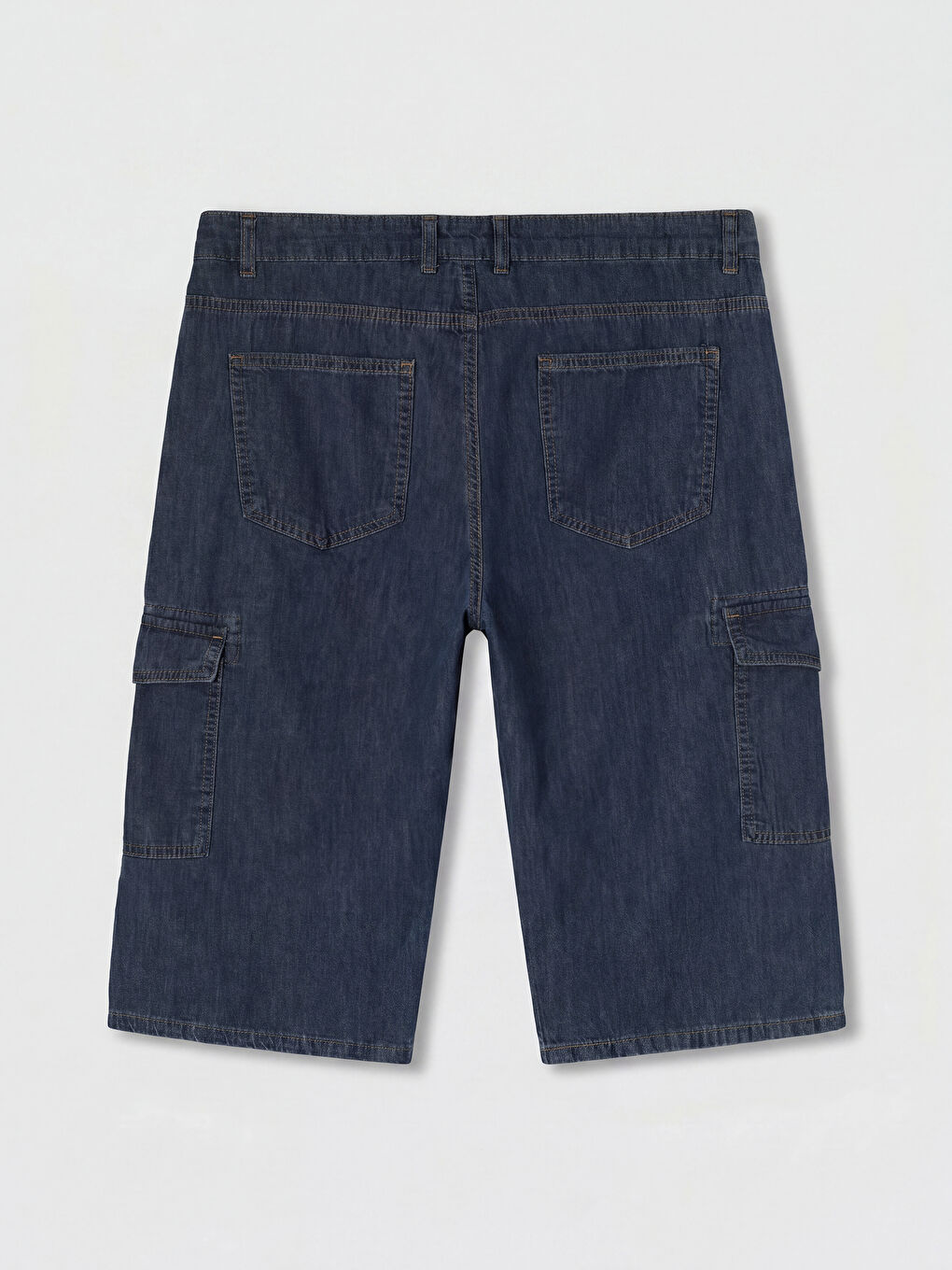 İndigo Regular Fit Erkek Jean Şort-1