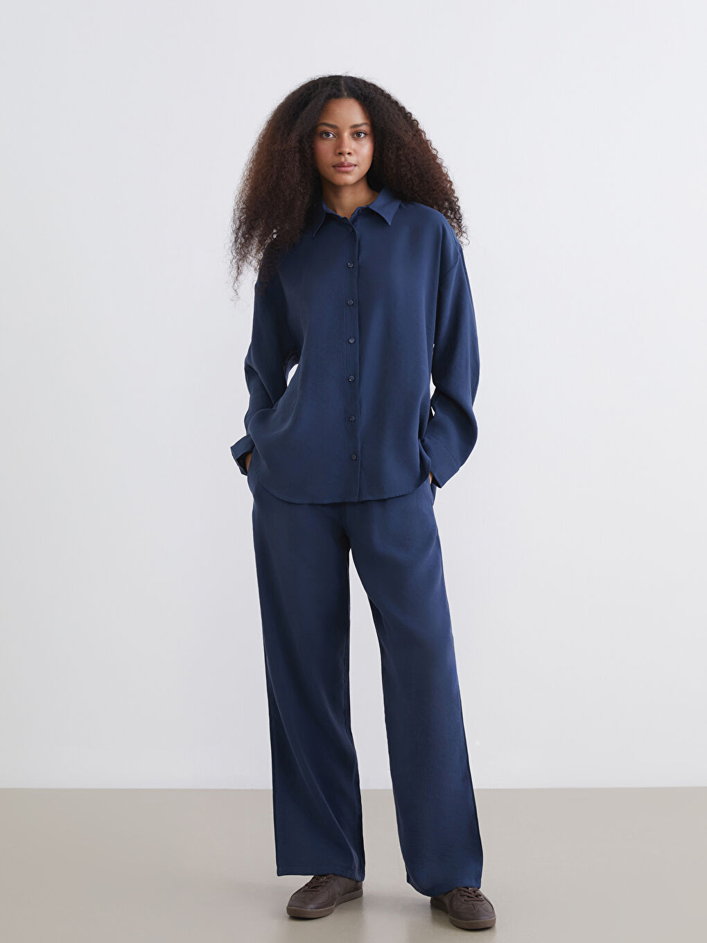 Oversize Modal Blend Women's Shirt-1