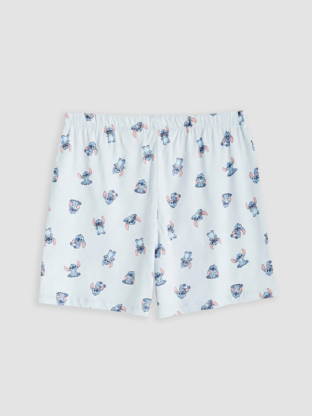 Mavi Stitch Baskılı Kadın Şort Pijama Altı-1