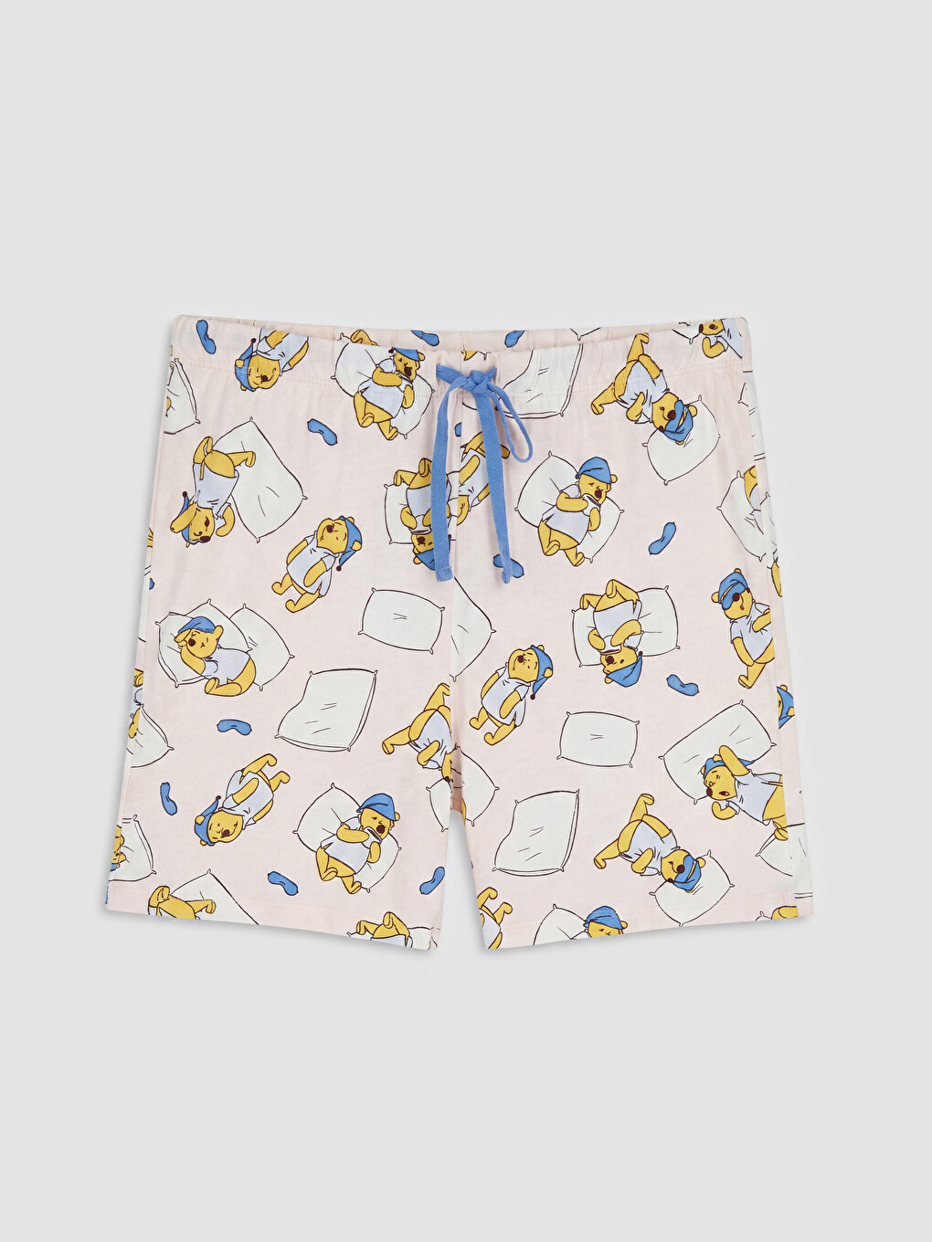 Pembe Winnie The Pooh Baskılı Kadın Şort Pijama Altı-1