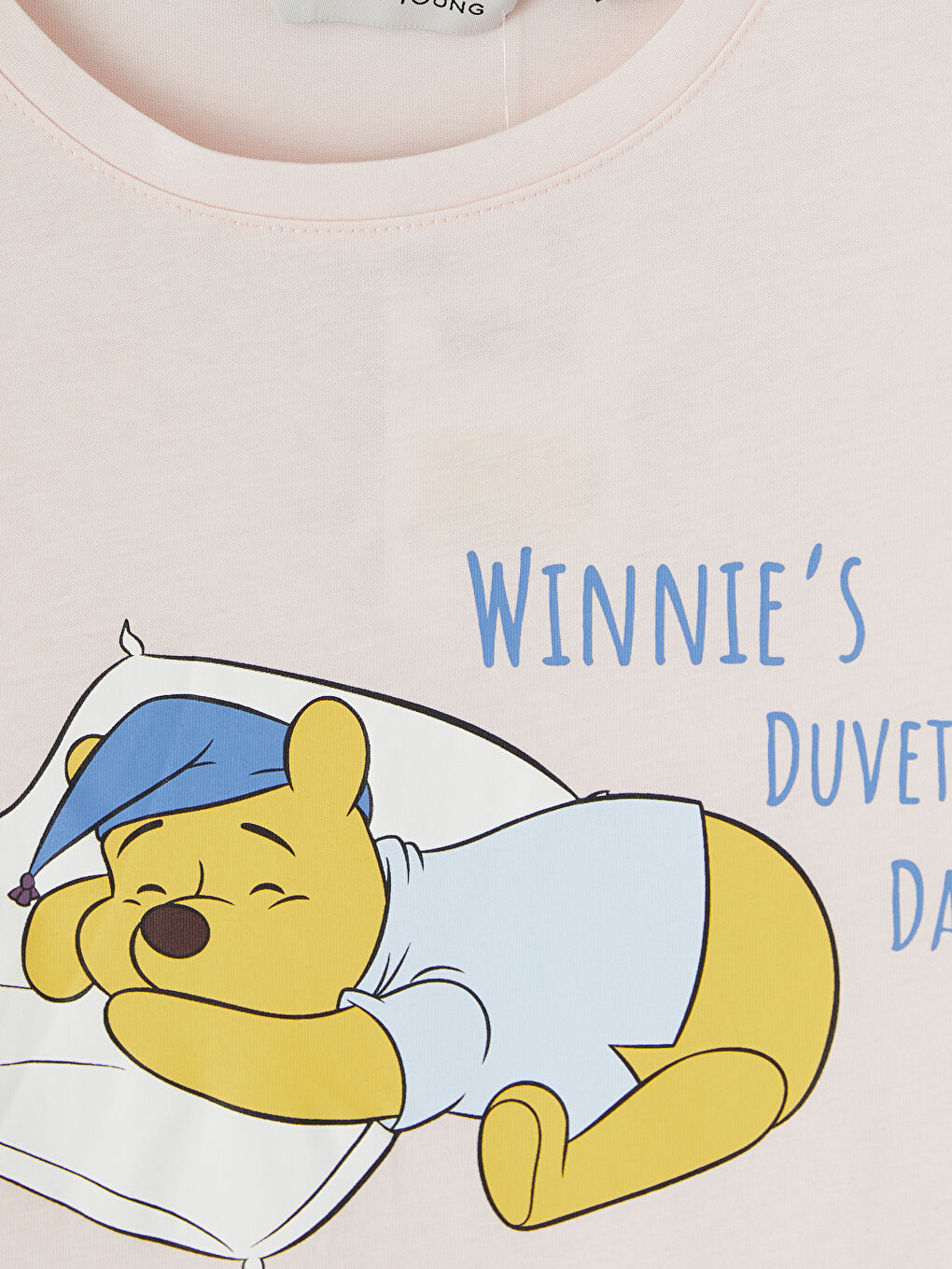 Pembe Winnie the Pooh Baskılı Kadın Şortlu Pijama Takımı-7