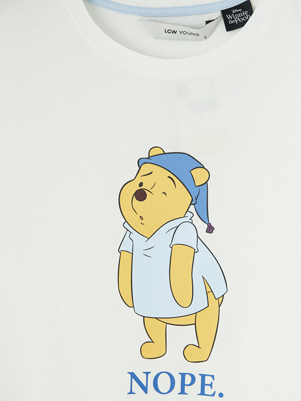 Ekru Winnie the Pooh Baskılı Kadın Pijama Üstü-2