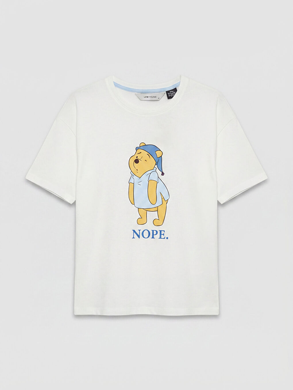 Ekru Winnie the Pooh Baskılı Kadın Pijama Üstü