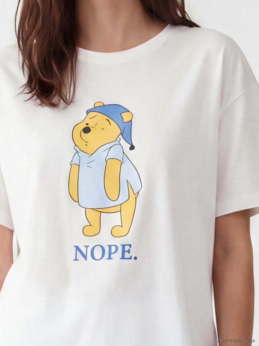 Winnie the Pooh Printed Women's Shortie Pyjama Set-2