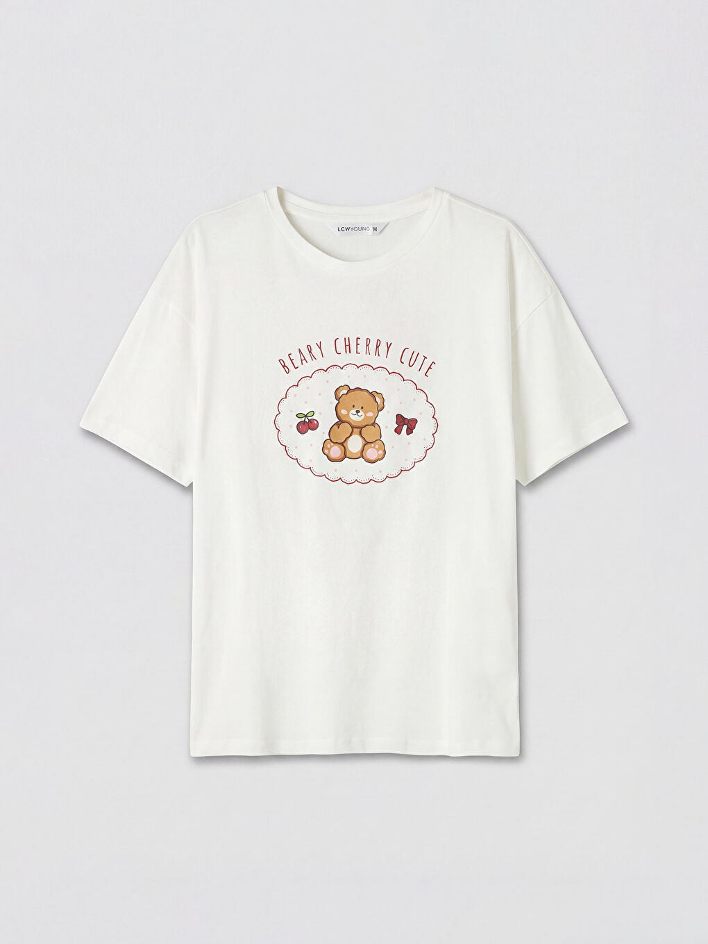 Bordo Baskılı Kadın Şortlu Pijama Takımı-1