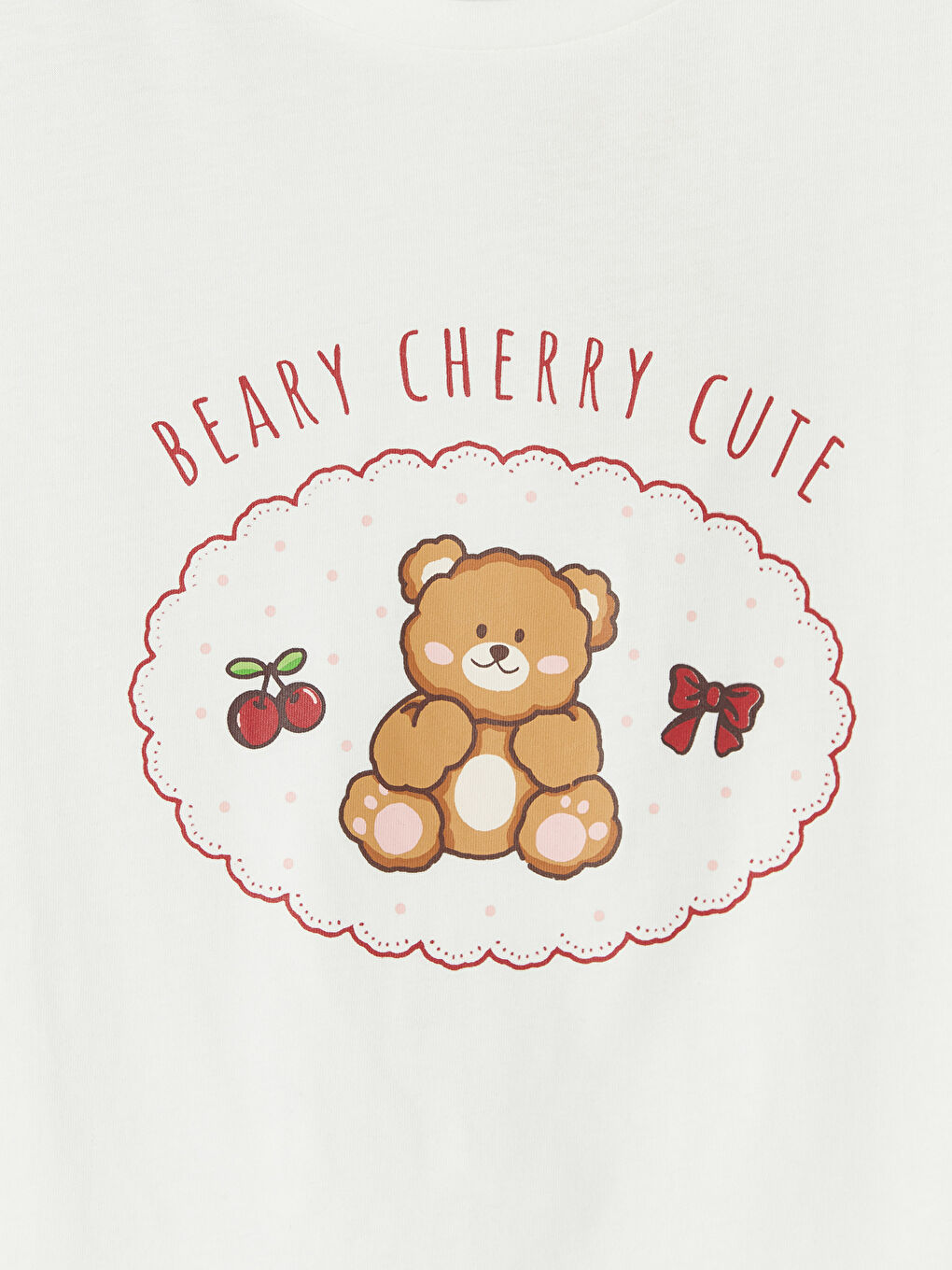 Bordo Baskılı Kadın Şortlu Pijama Takımı-5