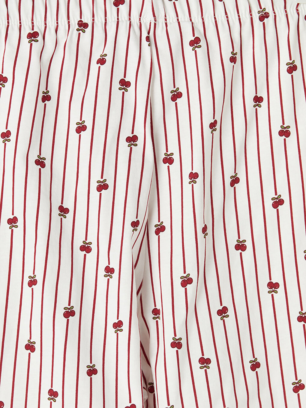 Bordo Baskılı Kadın Şortlu Pijama Takımı-6