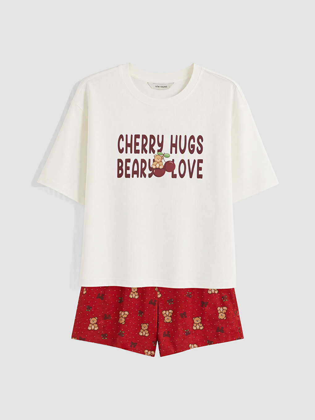 Crew Neck Women's Short Pyjamas Set-4