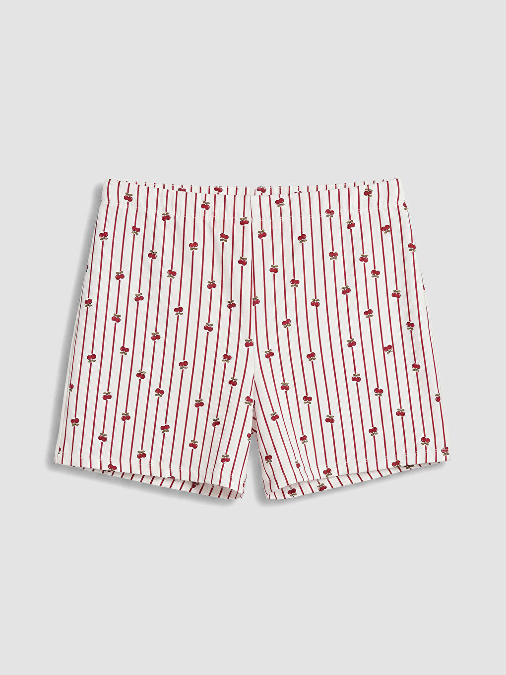 Bordo Baskılı Kadın Şort Pijama Altı 2'li-4