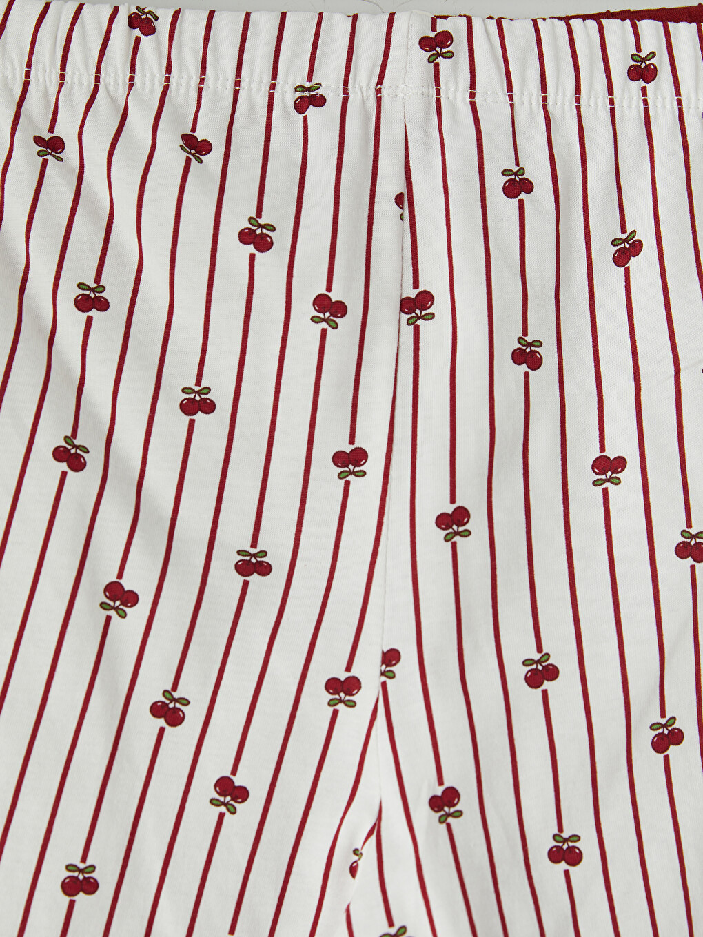 Bordo Baskılı Kadın Şort Pijama Altı 2'li-5
