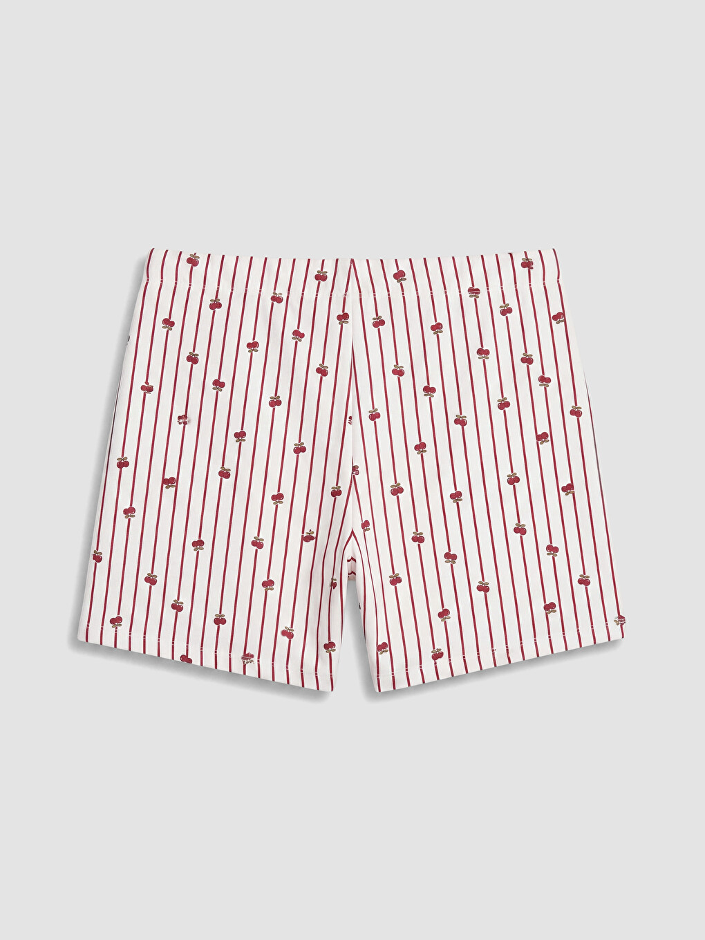 Bordo Baskılı Kadın Şort Pijama Altı 2'li-6