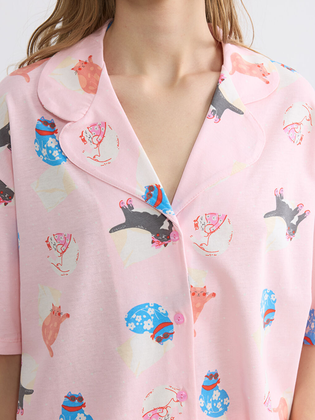 Жінка РОЖЕВИЙ Піжамний комплект-2