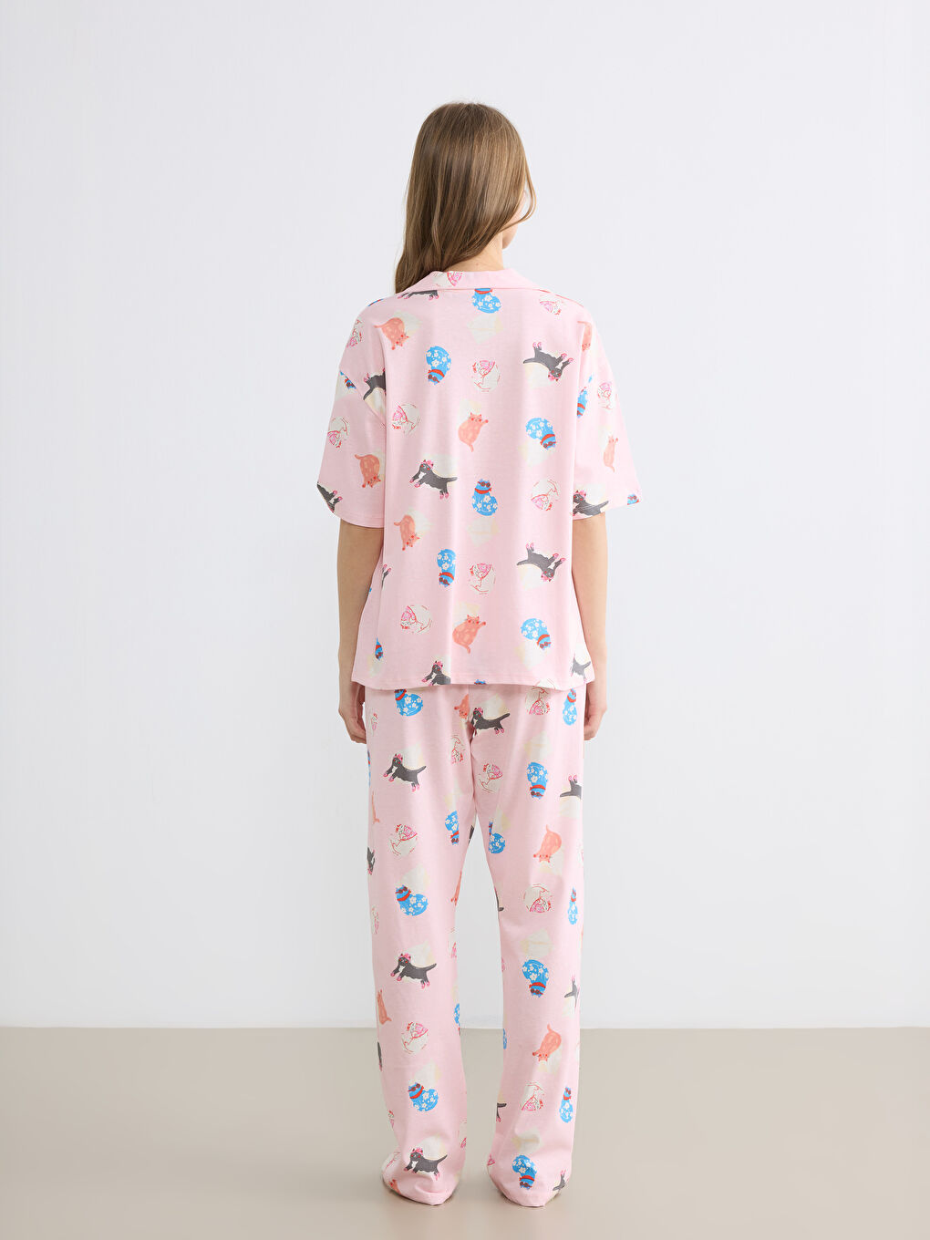 Жінка РОЖЕВИЙ Піжамний комплект-3