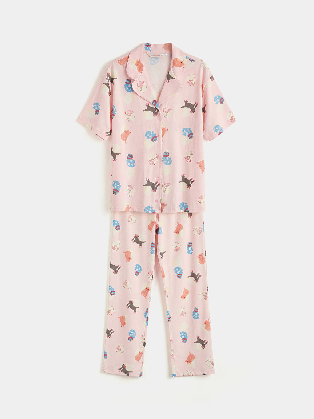 Жінка РОЖЕВИЙ Піжамний комплект-4