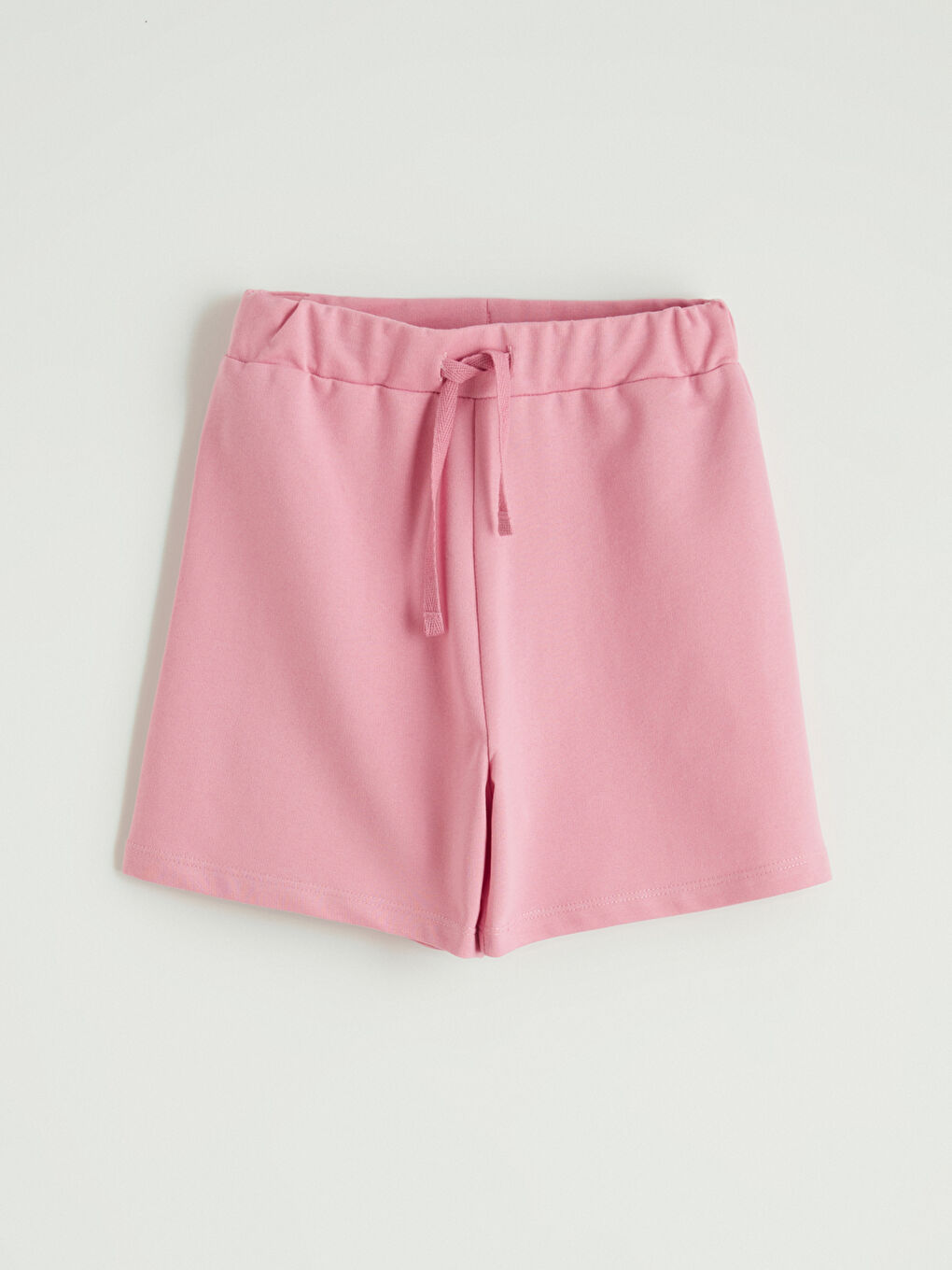 Pembe Beli Lastikli Kız Çocuk Şort