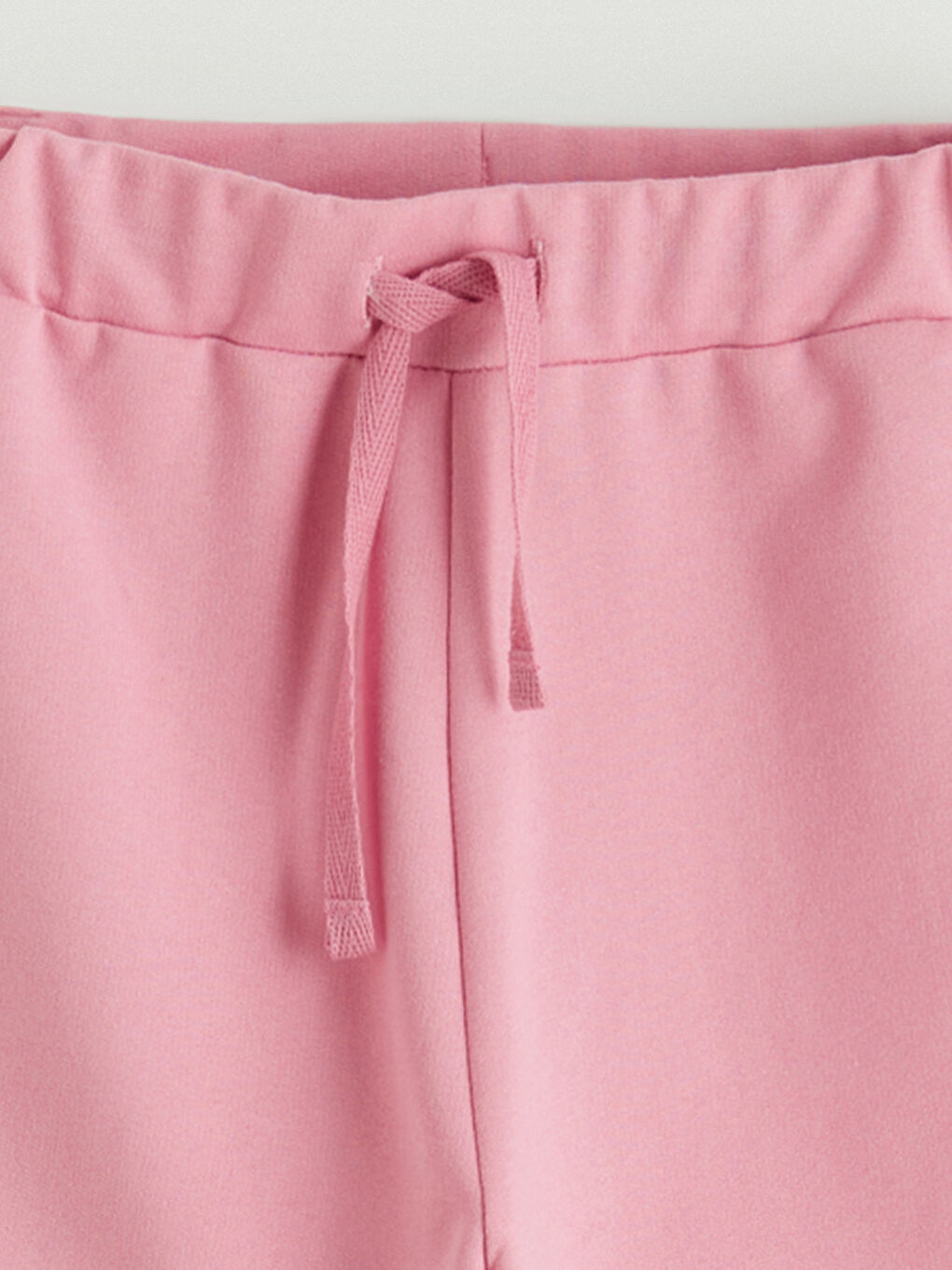 Pembe Beli Lastikli Kız Çocuk Şort-1