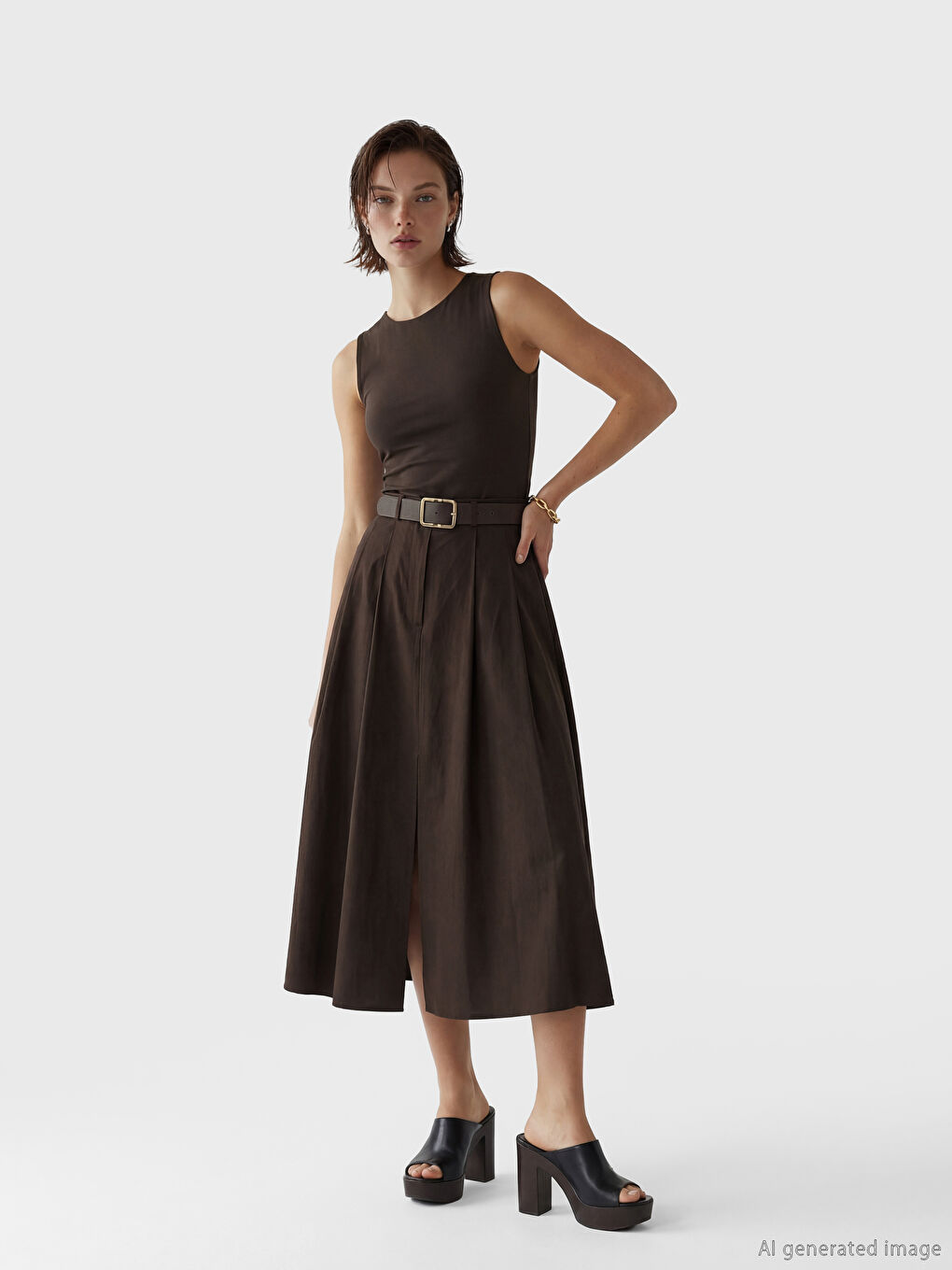 Crew Neck Women's Tank Top-1