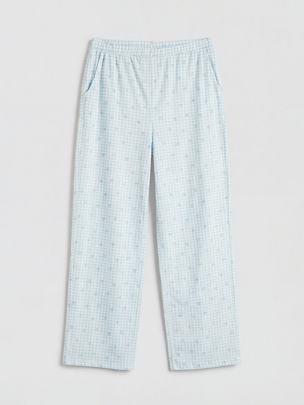 Lila Bisiklet Yaka Baskılı Kadın Pijama Takımı-7