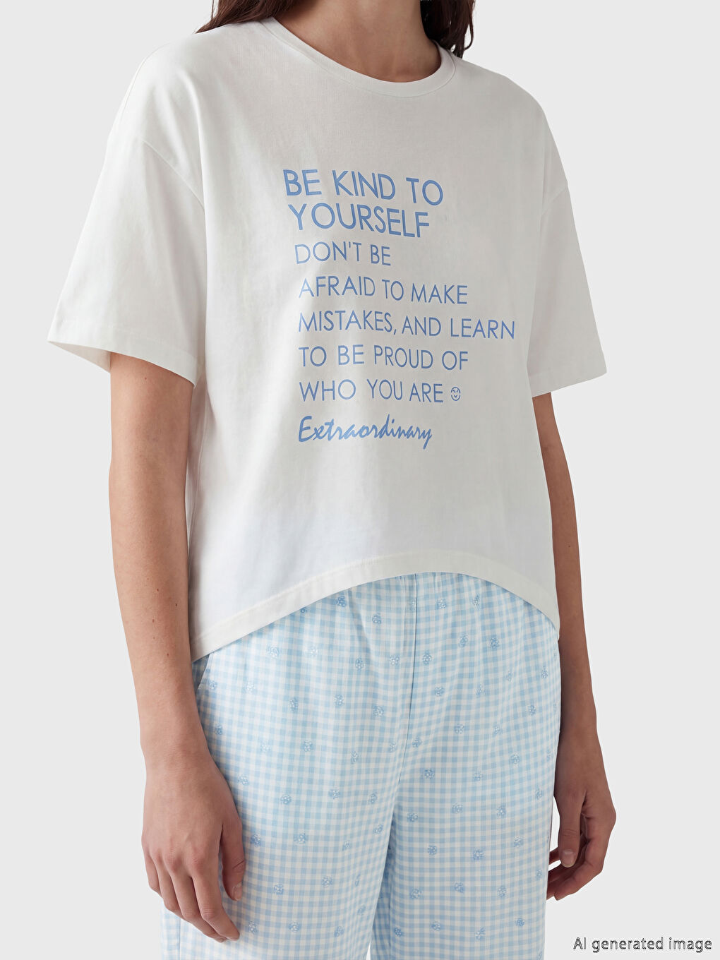 Lila Bisiklet Yaka Baskılı Kadın Pijama Takımı-2