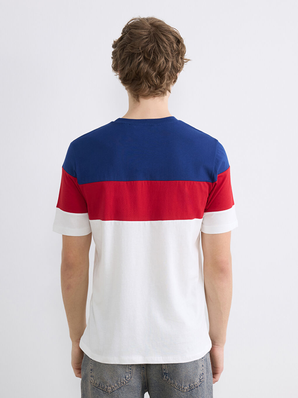 Tricou Bărbați din Bumbac cu Imprimeu Marvel și Guler Rotund-3