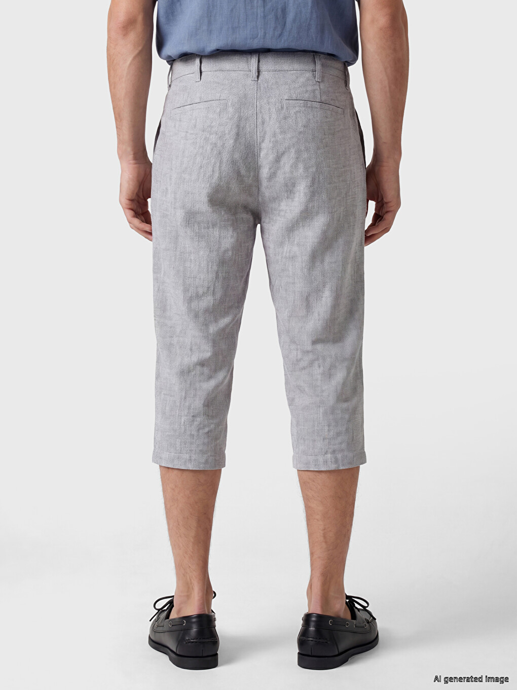 Regular Fit Linen Blend Men's Shorts-3