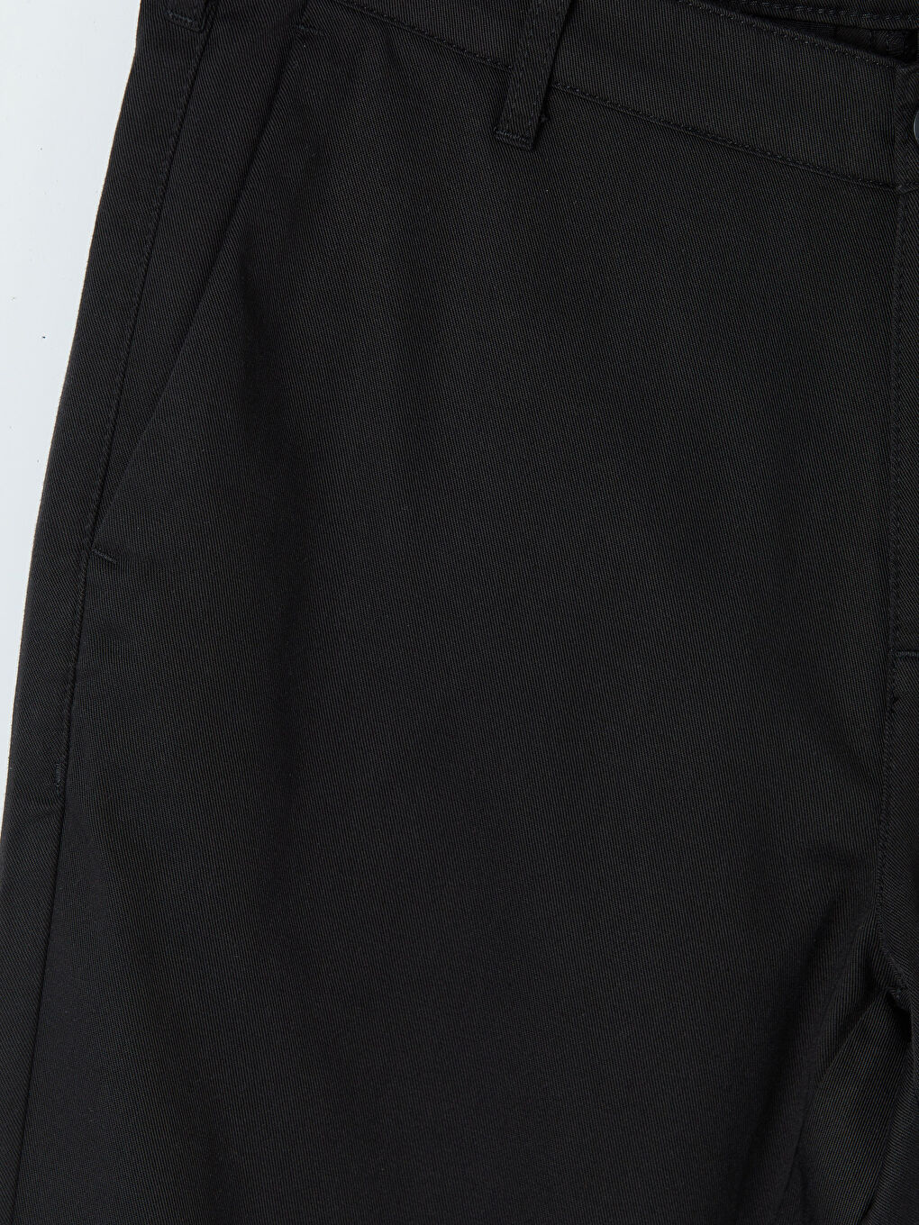 Siyah Standart Kalıp Erkek Chino Pantolon-2