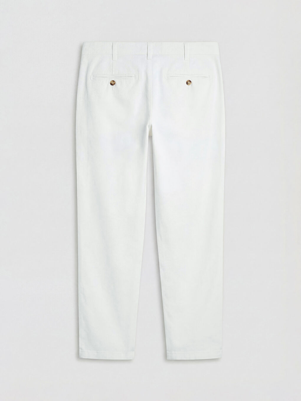 Beyaz Standart Kalıp Erkek Chino Pantolon-1