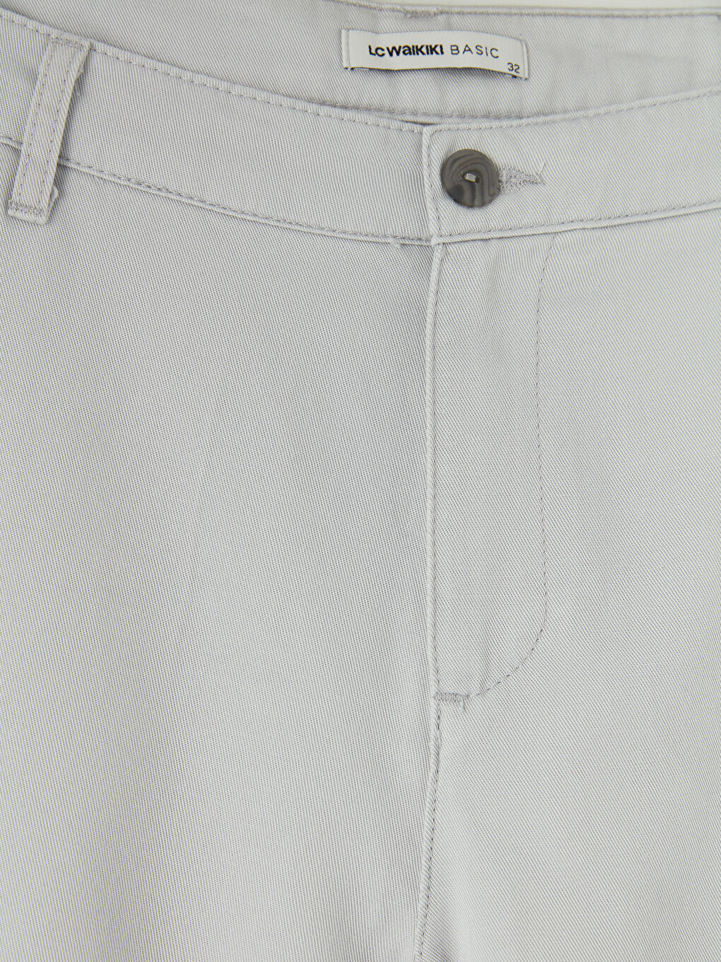 Gri Standart Kalıp Erkek Chino Pantolon-2