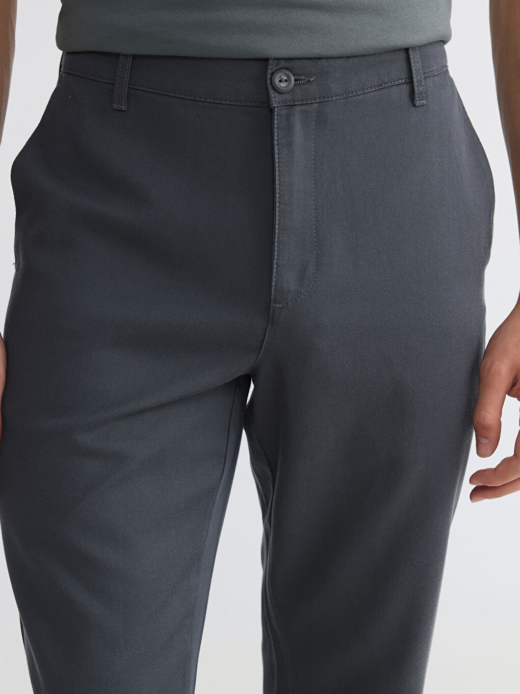 Antrasit Regular Fit Erkek Chino Pantolon-2