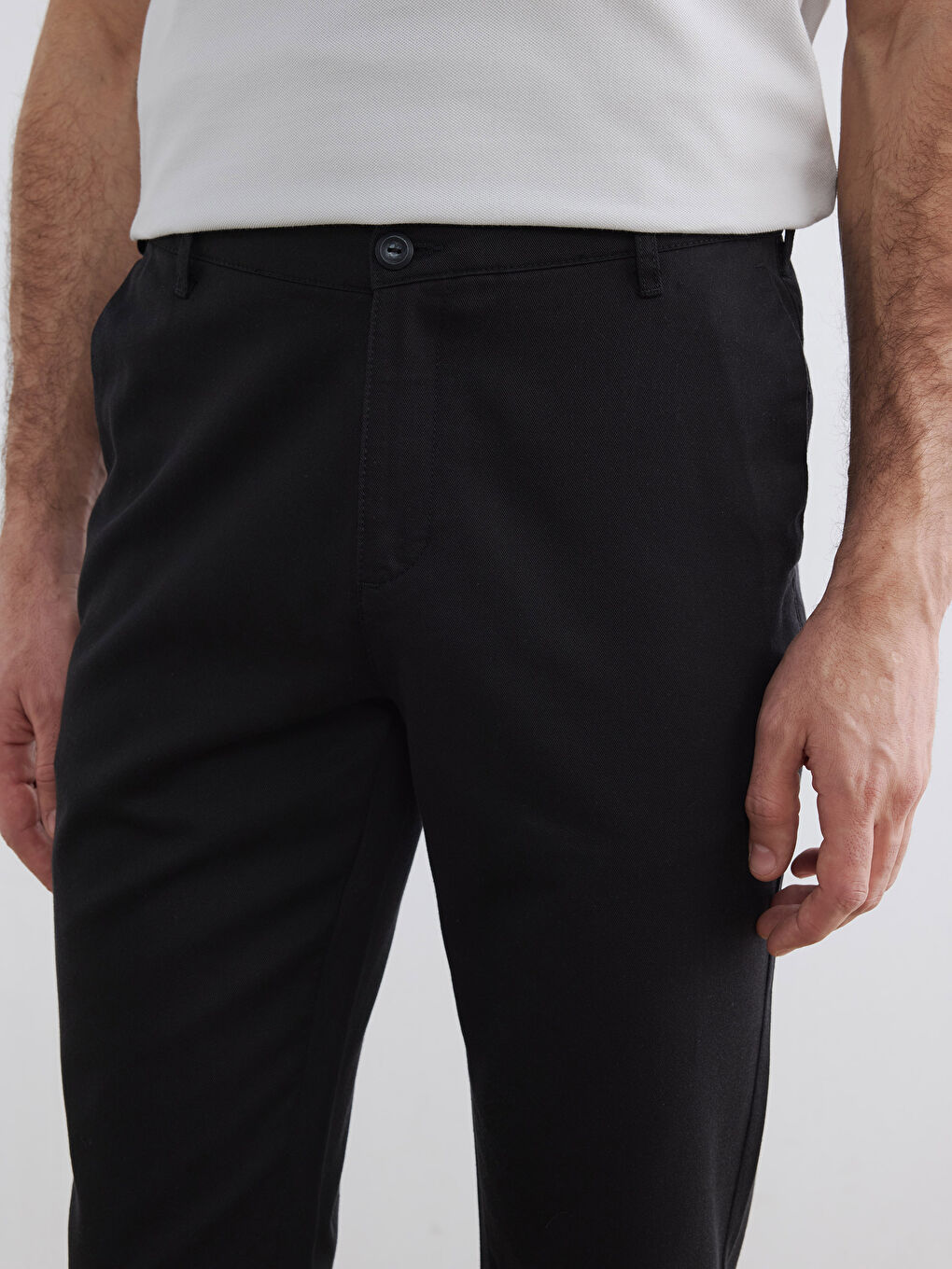 Siyah Regular Fit Erkek Chino Pantolon-2
