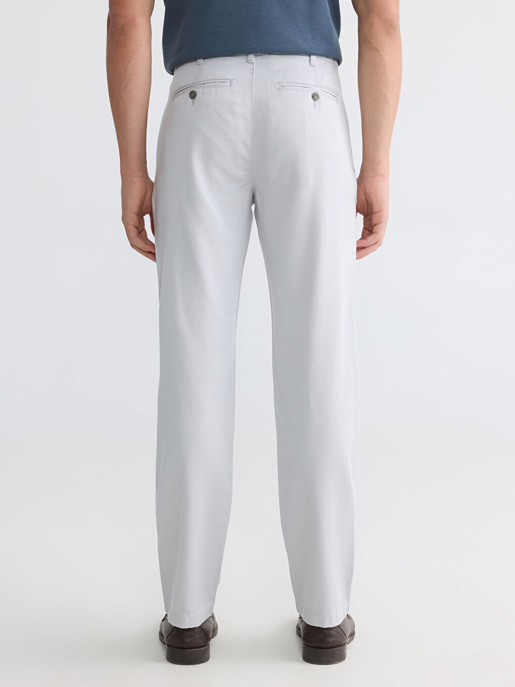 Gri Regular Fit Erkek Chino Pantolon-3