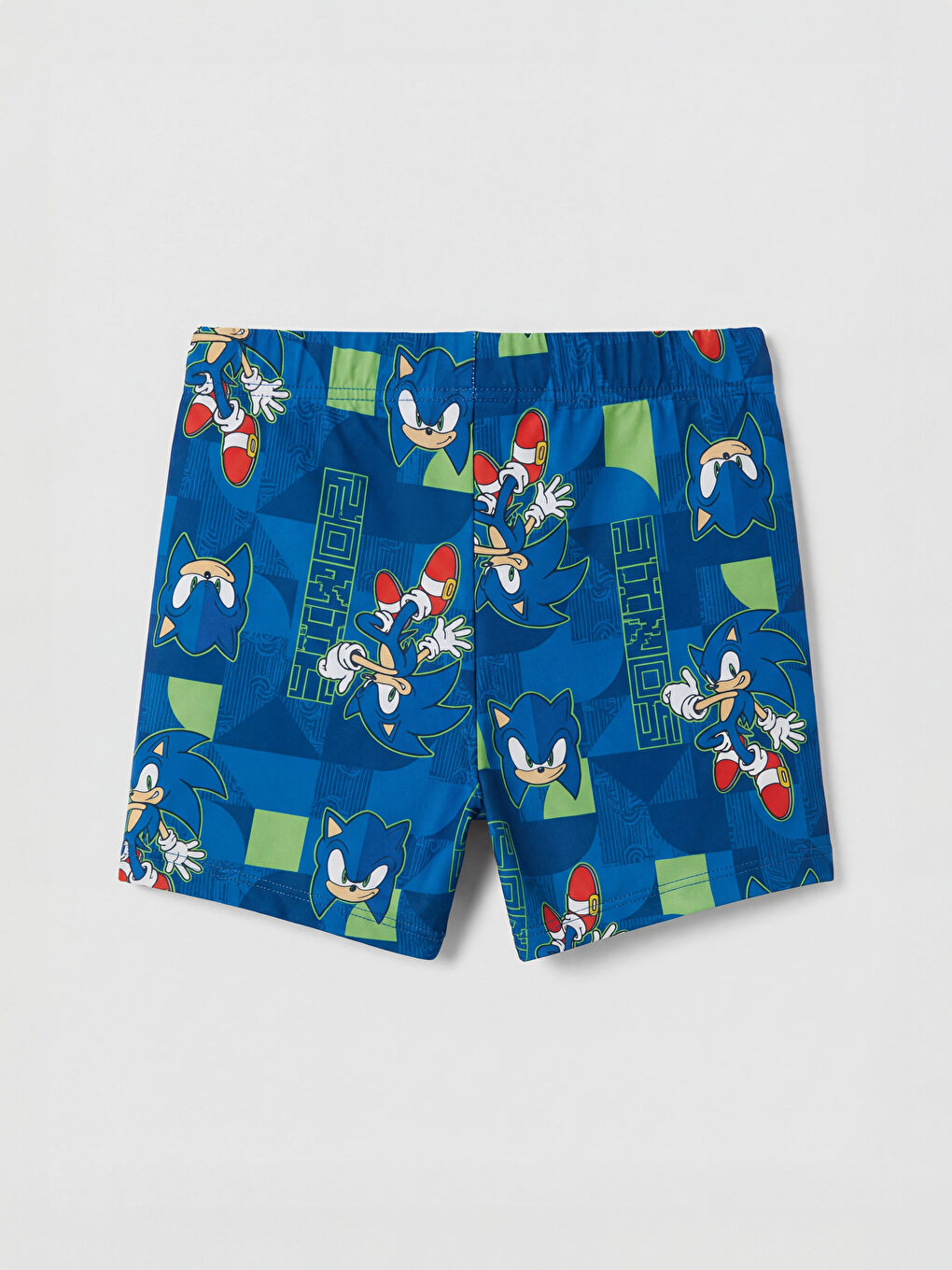 Mavi Sonic Baskılı Hızlı Kuruyan Erkek Çocuk Mayo-1