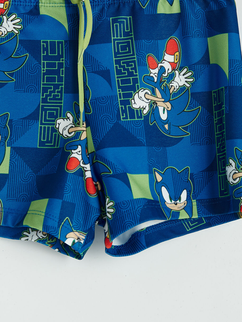 Mavi Sonic Baskılı Hızlı Kuruyan Erkek Çocuk Mayo-2