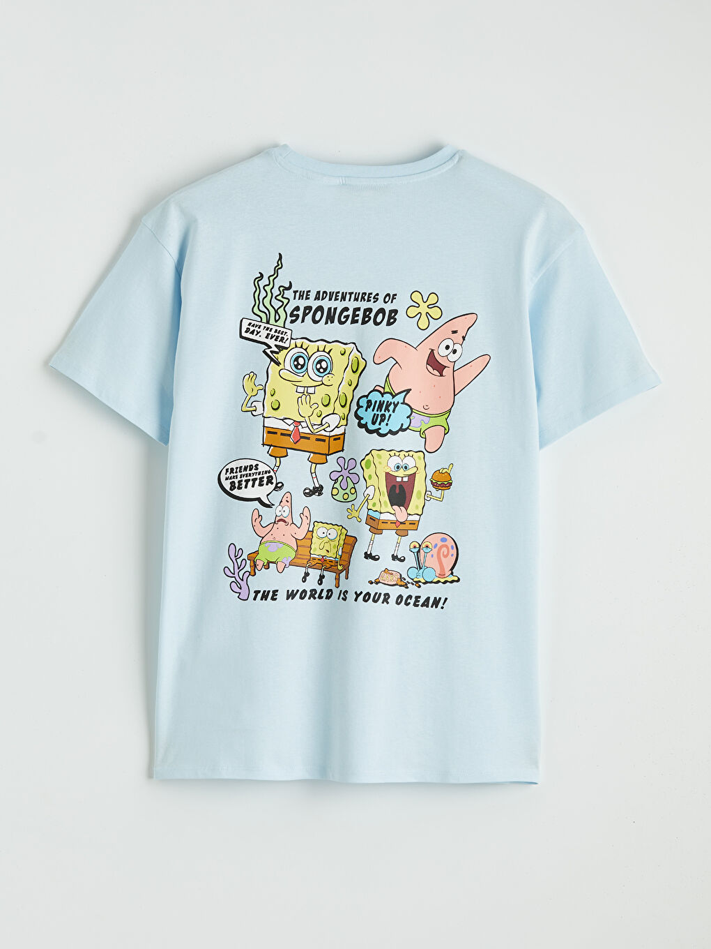 Crew Neck Sponge Bob Printed Women's T-Shirt-4