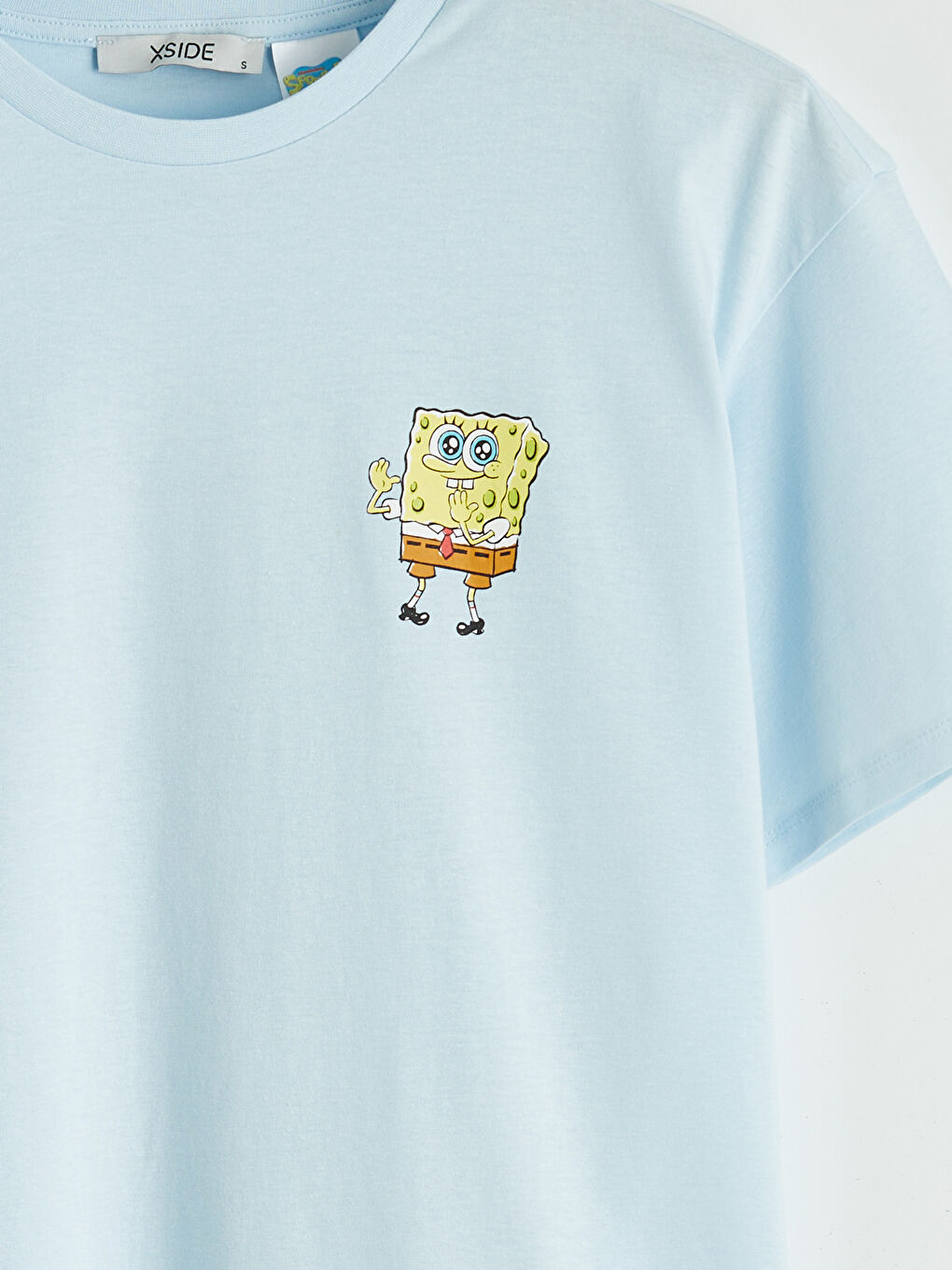 Crew Neck Sponge Bob Printed Women's T-Shirt-5
