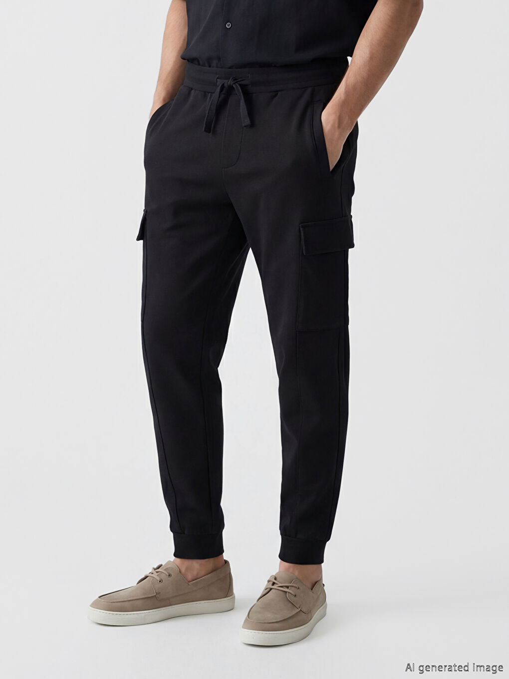 Man BLACK Jogger Sweatpants-1