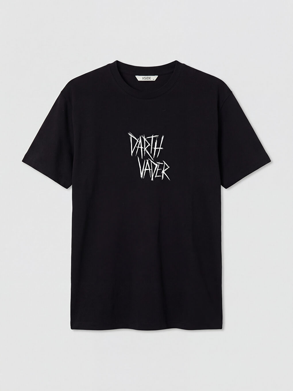 Siyah Bisiklet Yaka Star Wars Baskılı Erkek Tişört