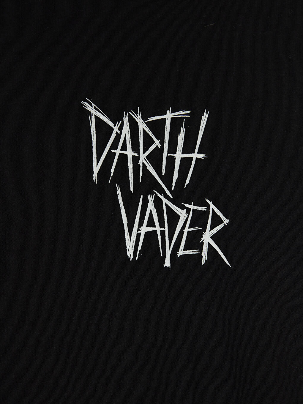 Siyah Bisiklet Yaka Star Wars Baskılı Erkek Tişört-2