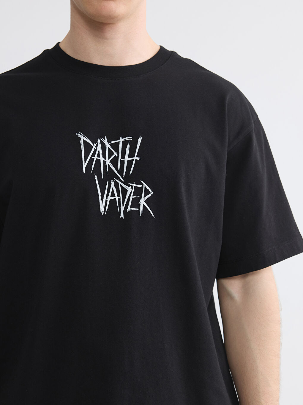 Crew Neck Star Wars Printed Men's T-Shirt-2