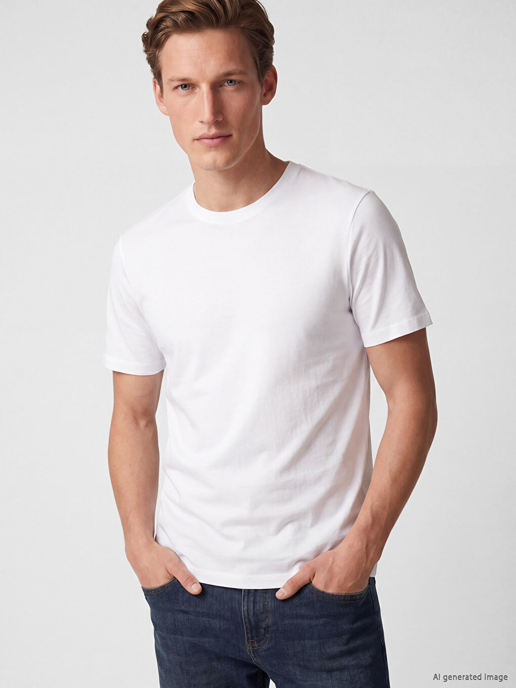 Crew Neck Pique Men's T-Shirt