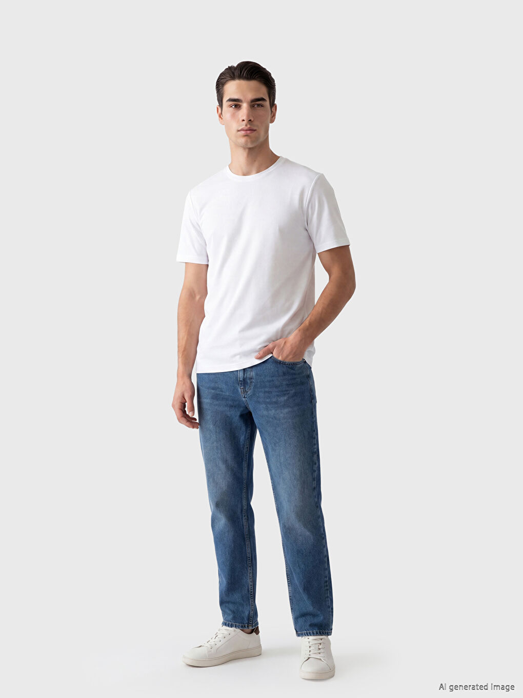 Crew Neck Pique Men's T-Shirt-1