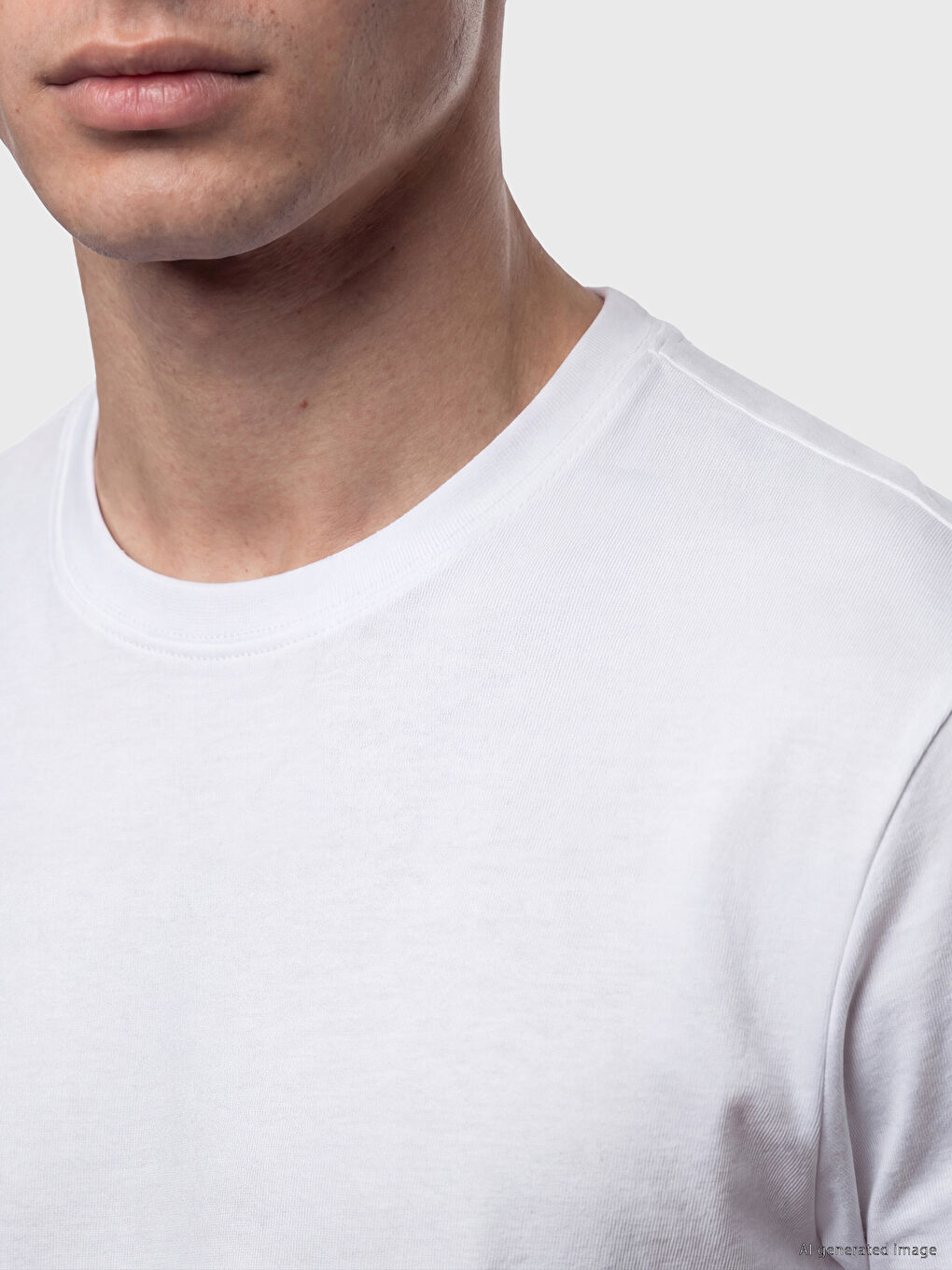 Crew Neck Pique Men's T-Shirt-2