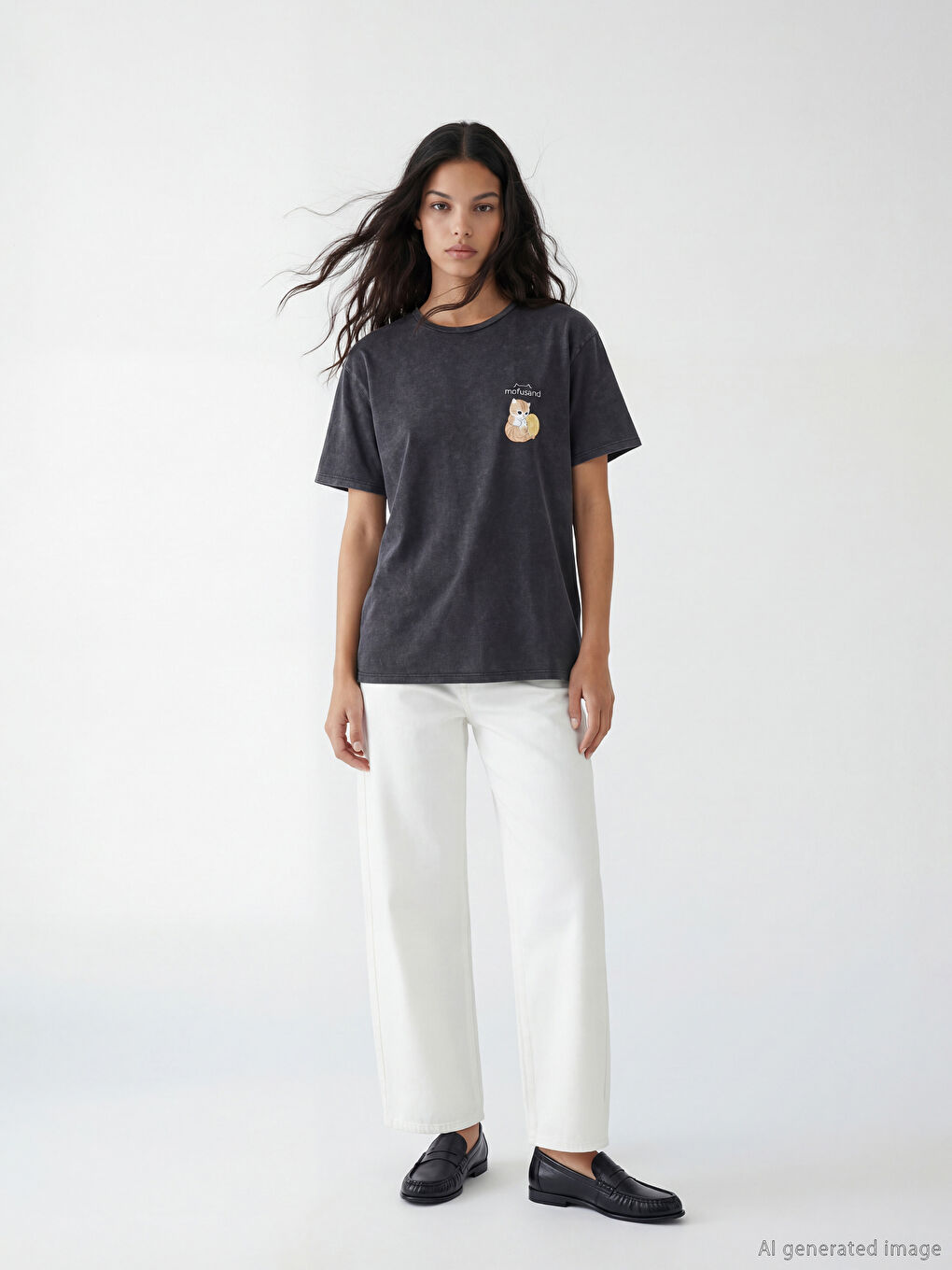 Γυναίκα ΑΝΘΡΑΚΙ Μπλουζάκι-1