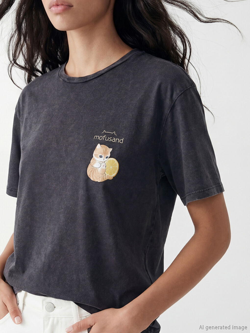 Γυναίκα ΑΝΘΡΑΚΙ Μπλουζάκι-2