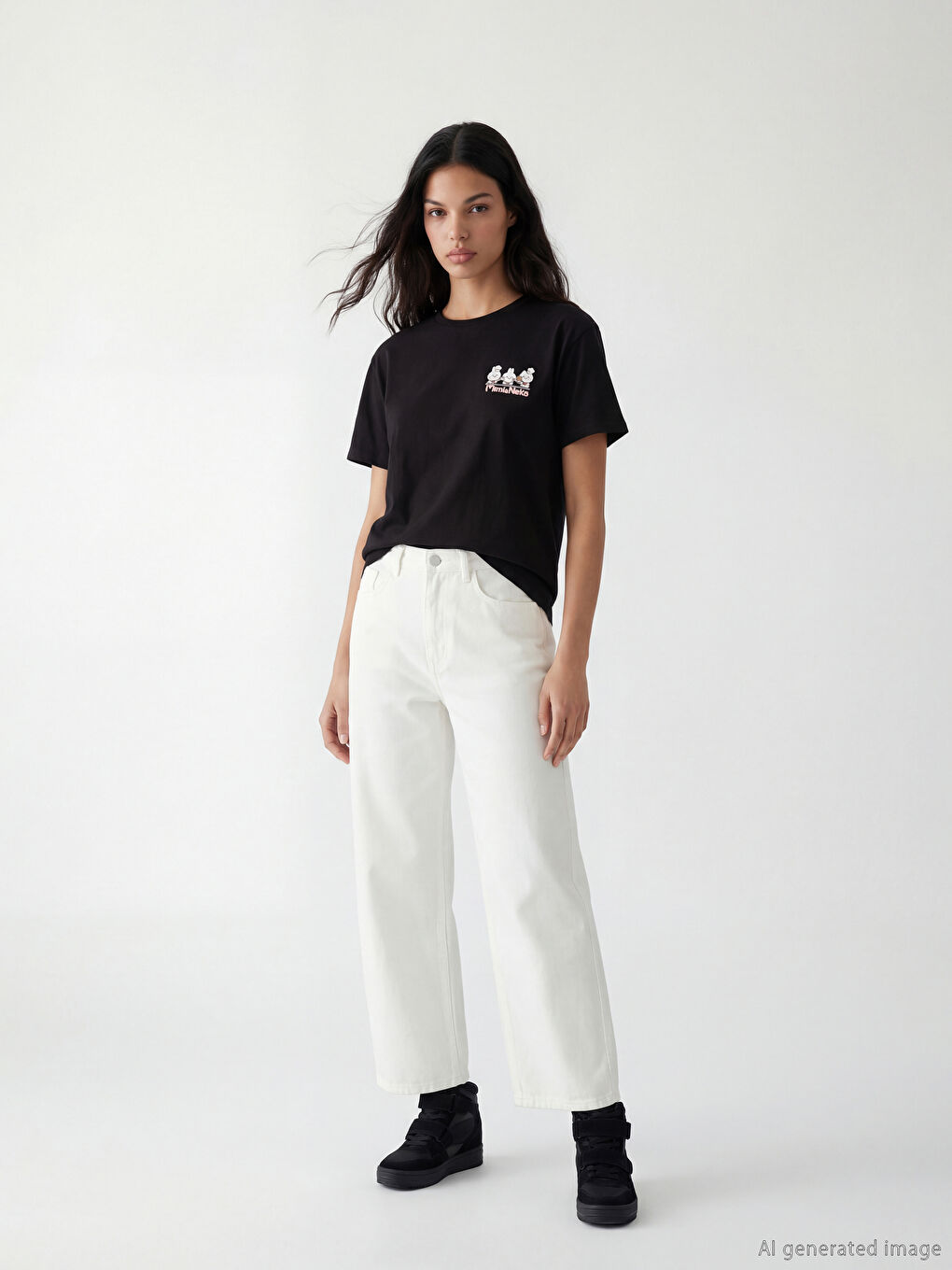 Γυναίκα ΜΑΥΡΟ Μπλουζάκι-1