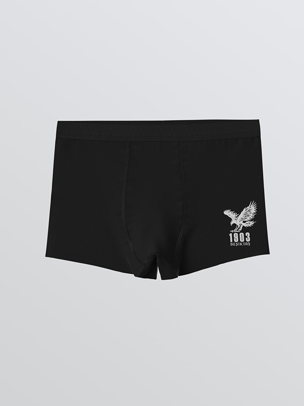 Siyah Beşiktaş Baskılı Erkek Çocuk Boxer