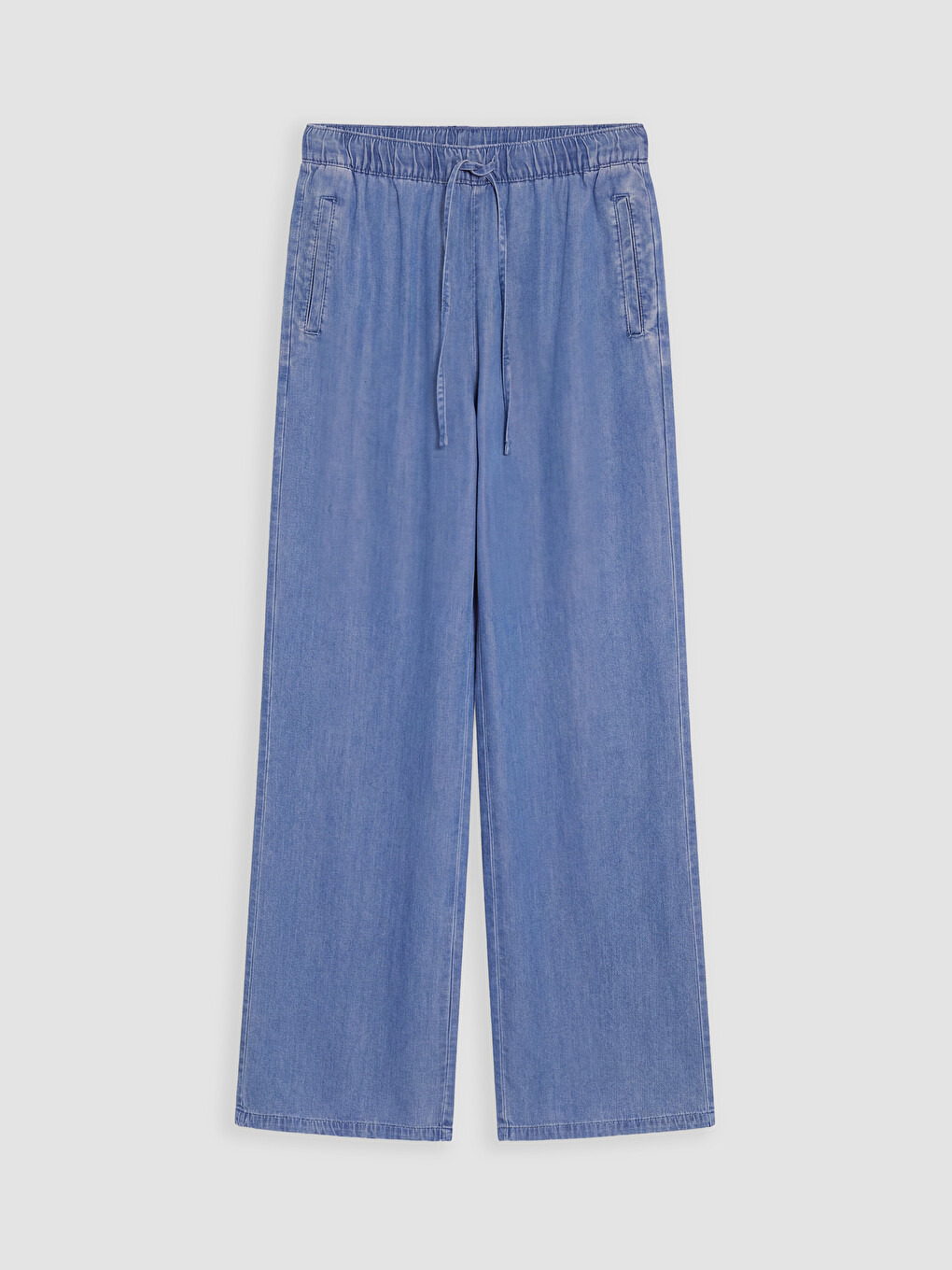 Elastic Waist Wideleg Women's Jeans-4