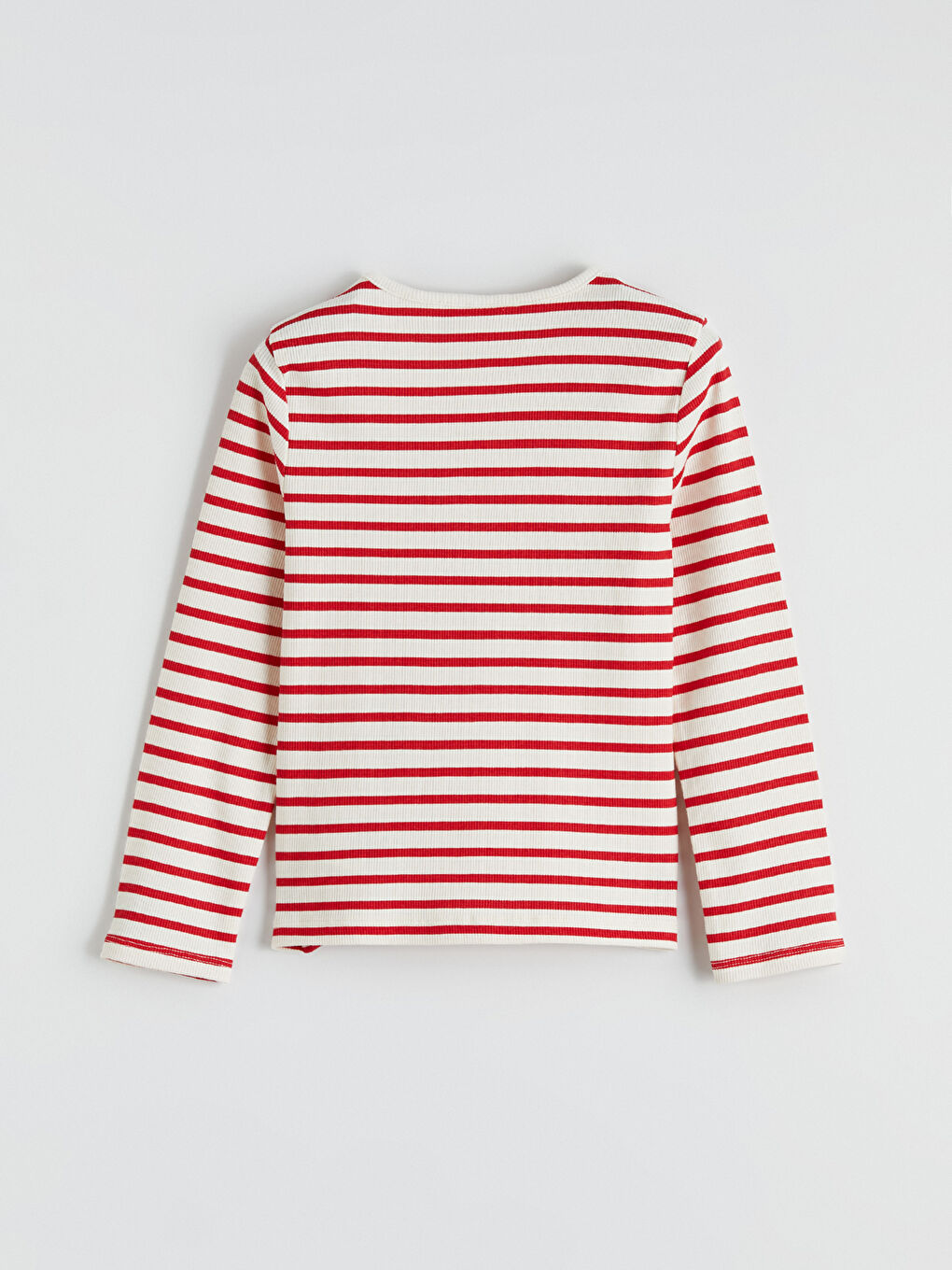 Kırmızı Çizgili Hello Kitty Baskılı Kız Çocuk Tişört-2