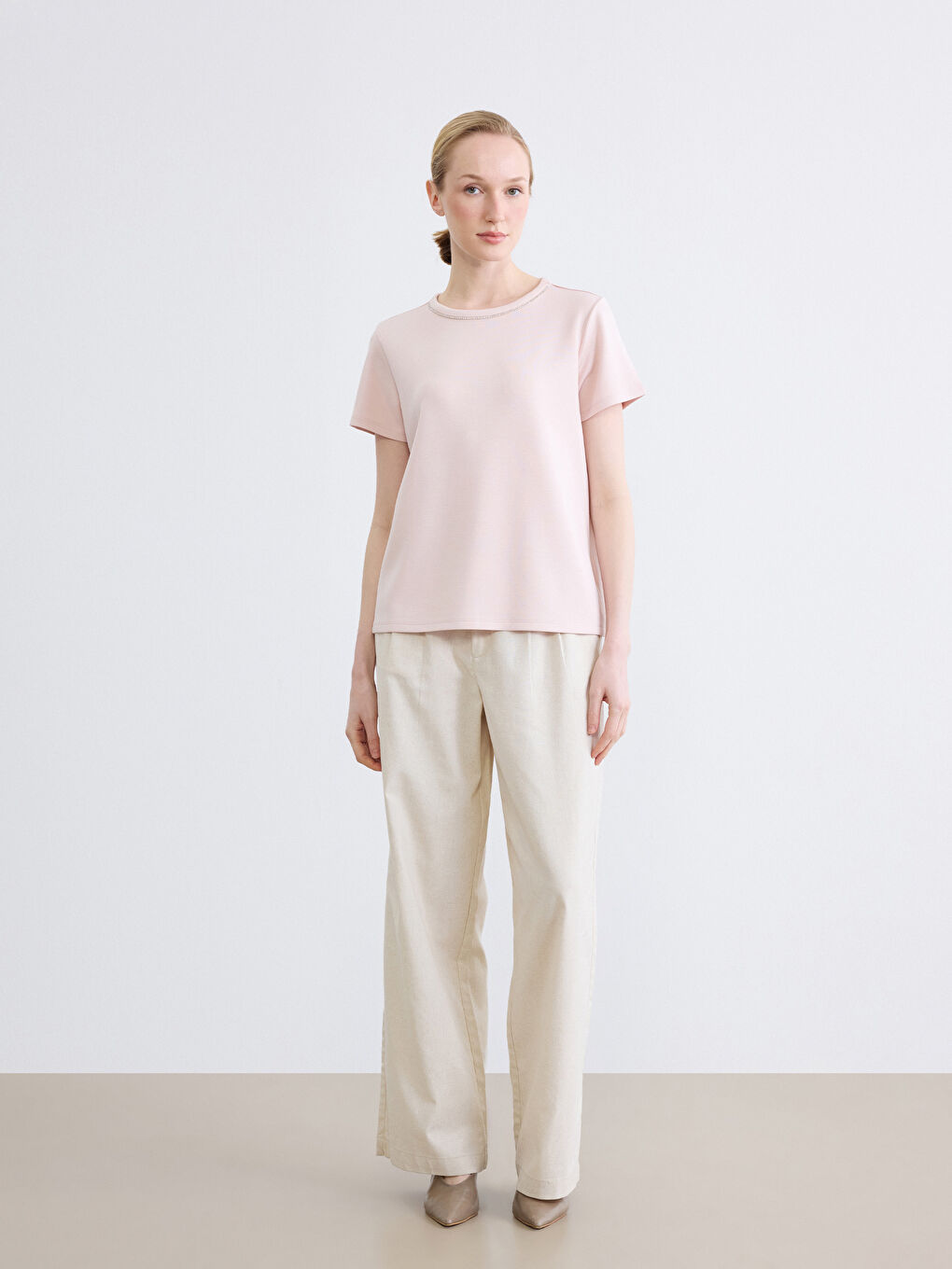 Γυναίκα ΡΟΖ Μπλουζάκι-1